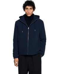 Sandro - Hooded Zip-Up Jacket - Lyst