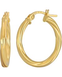 Bony Levy - Blg 14k Gold Twisted Hoop Earrings - Lyst