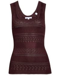 Veronica Beard - Sandra Open Knit Tank Top - Lyst