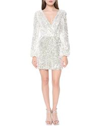 Wayf - Carrie Long Sleeve Sequin Minidress - Lyst
