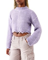 BDG - Stitch Detail Marled Crop Sweater - Lyst