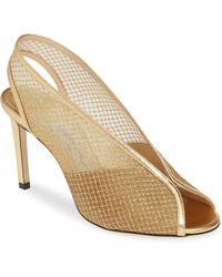 Jimmy Choo Shar Metallic Mesh Sandal