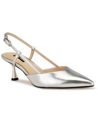 Nine West - Rhonda Slingback Pointed Toe Kitten Heel Pump - Lyst