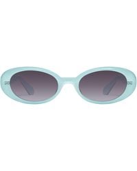 Quay - Felt Cute 52mm Gradient Small Oval Sunglasses - Lyst