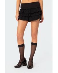 Edikted - Martina Ruffle Terry Mini Skirt - Lyst