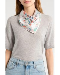 Longchamp - Foret Silk Square Scarf - Lyst