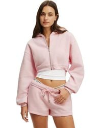 Cotton On - Active Plush Micro Cropped Zip Through - Lyst