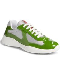 Prada - America's Cup Vernice Bike Low Top Sneaker - Lyst