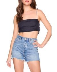Susana Monaco - Tie Back Linen Crop Camisole - Lyst