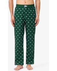 Lacoste - Logo Print Cotton Pajama Pants - Lyst