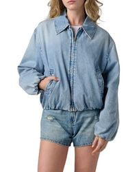 Blank NYC - Denim Bomber Jacket - Lyst