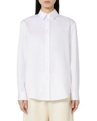MM by Max Mara - Dionea Cotton Button-Up Shirt - Lyst