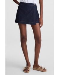 Madewell - Denim Wrap Mini Skort - Lyst