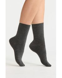Nordstrom - Solid Flat Knit Dress Socks - Lyst