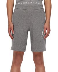 Armani Exchange - Icon Logo Sweat Shorts - Lyst
