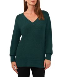 Halogen® - Halogen(r) V-neck Tunic Sweater - Lyst