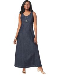 Jessica London - Denim Maxi Dress - Lyst