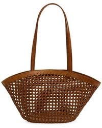 Madewell - Caning Woven Leather Tote - Lyst