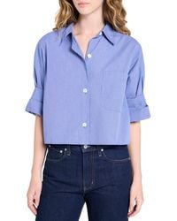 Twp - Next Ex Crop Cotton Button-Up Shirt - Lyst