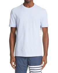 Thom Browne - 4-Bar Back Stripe Piqué T-Shirt - Lyst