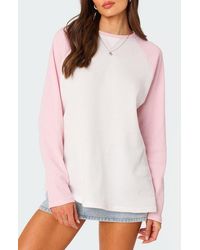 Edikted - Me Time Oversize Waffle Knit Top - Lyst