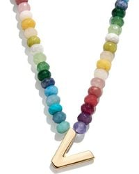 BaubleBar - Beaded Initial Pendant Necklace - Lyst