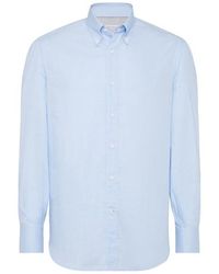 Brunello Cucinelli - Button-Down Collar Shirt - Lyst