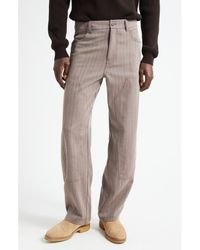 Golden Goose - Journey Virgin Wool Blend Herringbone Painter Pants - Lyst
