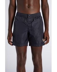 Moncler - Logo Patch Swim Trunks - Lyst