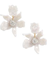 Lele Sadoughi - Small Crystal Lily Earrings - Lyst