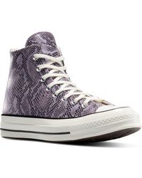 Converse - Chuck 70 Faux Snakeskin Suede High Top Sneaker - Lyst