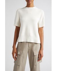 Sacai - Cotton Blend Knit & Wool Blend Suiting Top - Lyst