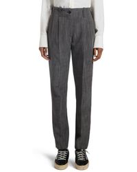 Golden Goose - Mélange Tapered Virgin Wool Blend Trousers - Lyst