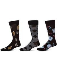 Memoi - Hobby Assorted 3-Pack Crew Socks - Lyst