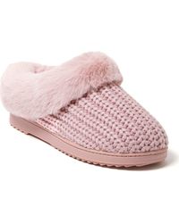 Dearfoams - Hannah Festive Knit Clog Slipper - Lyst