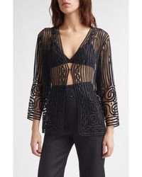 Bode - Threadword Silk & Cotton Overshirt - Lyst
