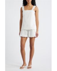 Line & Dot - Pienza Lace Sleeveless Romper - Lyst