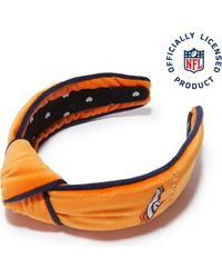 Lele Sadoughi - Denver Broncos Embroidered Knotted Headband - Lyst