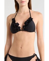 Ramy Brook - Nikoleta Floral Appliqué Triangle Bikini Top - Lyst