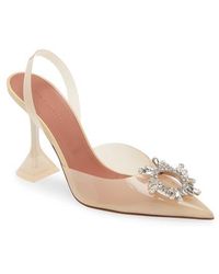 AMINA MUADDI - Begum Transparent Pointed Toe Slingback Pump - Lyst
