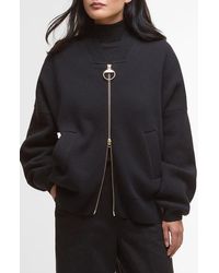 Barbour - Milda Oversize Cotton & Wool Bomber Cardigan - Lyst