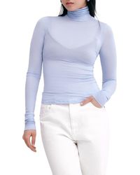 MARCELLA - Eloise Turtleneck Semisheer Jersey Top - Lyst