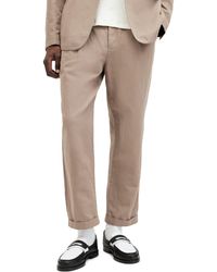 AllSaints - Sainte Pleated Cotton & Linen Pants - Lyst
