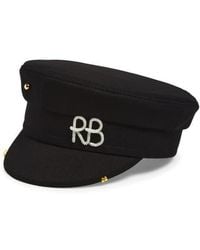 Ruslan Baginskiy - Pierced Wool Blend Baker Boy Cap - Lyst