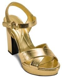 Donna Karan - Stefania Ankle Strap Platform Sandal - Lyst