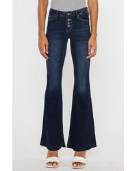 Kancan - Lurice Mid Rise Flare Jeans - Lyst