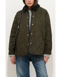 Alex Mill - Wembley Quilted Bomber Jacket With Removable Faux Shearling Collar - Lyst
