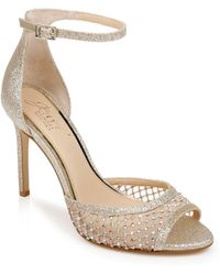 tangerine crystal embellished sandal