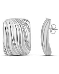 SHYMI - Oversized Textured Square Statement Earrings - Lyst