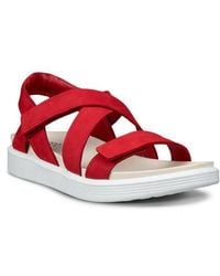 Ecco - Soft Cross Strap Sandal - Lyst